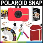 Polaroid Snap Instant Camera (Red) + 2×3 Zink Paper (20 Pack) + Neoprene Pouch + Photo Frames + Accessory Bundle
