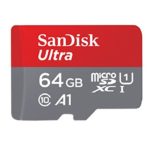 Sandisk Ultra 64GB Micro SDXC UHS-I Card with Adapter –  100MB/s U1 A1 – SDSQUAR-064G-GN6MA