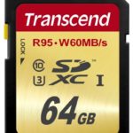 Transcend 64 GB High Speed 10 UHS-3 Flash Memory Card 95/60 MB/s (TS64GSDU3)