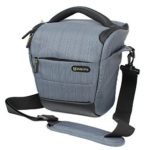 Camera Case Evecase Digital SLR/DSLR Professional Camera Shoulder Holster Bag For Compact system, Hybrid, Mirrorless, Micro 4/3 and High Zoom Camera – Gray