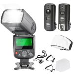 Neewer NW-670 TTL Flash Speedlite with LCD Display Kit for Canon DSLR Cameras,Includes:(1)NW-670 Flash,(1)2.4 GHz Wireless Trigger with C1/C3 Cable,(1)Soft/Hard Diffuser+(1)Lens Cap Holder