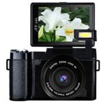 Digital Camera Vlogging Camera 24MP Camcorder Full HD 1080p Camera 180 Degree Rotation Flip Screen