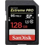 SanDisk Extreme PRO 128GB up to 95MB/s UHS-I/U3 SDXC Flash Memory Card – SDSDXPA-128G-G46