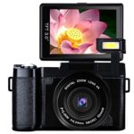 Digital Camera Vlogging Camera Full HD1080p 24.0MP Camcorder 3.0 Inch Flip Screen Camera with Retractable Flashlight