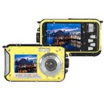 Underwater Camera Full Hd 1080P Waterproof Digital Camera 24.0MP Underwater Digital Camera Dual Screen Point and Shoot Waterproof Camera