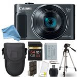 Canon PowerShot SX620 HS Digital Camera (Black) + 64GB Class 10 Memory Card + Point & Shoot Camera Case + Card Reader + Tripod + Screen Protector + Memory Card Case + DigitalAndMore Free Bundle