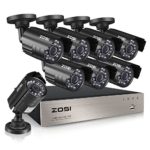 ZOSI 8-Channel HD-TVI 720P 1080N Video Security DVR Surveillance Camera Kit 8 x 1280TVL Indoor Outdoor IR Weatherproof Cameras 65feet 20m Night Vision with IR Cut NO Hard Drive