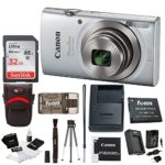 Canon PowerShot ELPH 180 20 MP Digital Camera (Silver) w/32GB Accessory Bundle
