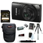 Canon PowerShot ELPH 190 IS 20 MP Digital Camera (Black) w/16GB Accessory Bundle