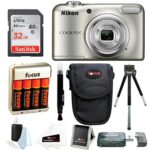 Nikon Coolpix A10 Digital Camera with 32GB Card + Batteries and Bundle