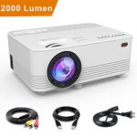 POYANK 2000 Lumens Mini Projector- 50,000 Hours LED Projector, HDMI/VGA/AV/USB/SD/PS4/XBOX/TV BOX/Roku Stick/Chromecast/Fire TV Stick/iPhone/iPad/Android/Laptop/DVD/External Speaker Supported, Full HD