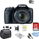 Canon Powershot SX530 HS 16MP Wi-Fi Super-Zoom Digital Camera 50x Optical Zoom Ultimate Bundle Includes Deluxe Camera Bag, 32GB Memory Cards, Extra Battery, Tripod, Card Reader, HDMI Cable & More