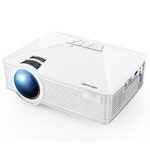 Mini Projector, DBPOWER GP15 Projector with 50,000-hour LED Life, 50% Brighter Multimedia Home Theater LED Projector, Supports 1080P, Compatible with Amazon Fire TV Stick, HDMI/VGA/AV/SD, White