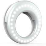 QIAYA Selfie Light Ring Lights LED Circle Light Cell Phone Laptop Camera Photography Video Lighting Clip On Rechargeable