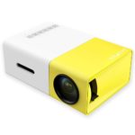 DeepLee Mini Projector, DP300 Portable LED Projector support PC Laptop USB Stick USB/SD/AV/HDMI Input for Video/Movie/Game/Home Theater Video Projector- Yellow