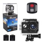 ALOFOX 4K Action Camera 16MP WiFi Waterproof Sports Camera 170 Degree Ultra Wide-Angle Len with Angle Sensor, 2.4G Remote, 30M Waterproof Case, 2 Pcs Rechargeable Batteries and Portable Package