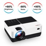 Video Projector, GEARGO 2800 Lumens HD Portable Projector with 185” and 1080P Support, Compatible with Amazon Fire TV Stick/Laptop/ SD/XBOX/ iPad iPhone Android for Home Theater