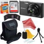 Sony Cyber-shot DSC-W830 20.1 MP Digital Camera with 8x Optical Zoom and Full HD 720p Video (Black) + 7pc Bundle 16GB Accessory Kit w/ DigitalAndMore Ultra Gentle Cleaning Cloth