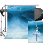 Mehofoto Under Sea Backdrop Underwater World Party Decorations Background for Children 5×7 Blue Sea Ocean Photography Backdrops for Parties