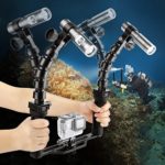 Shoot 100M Underwater 900LM Diving Video/Camera Photography Torch Flashlight Focus Beam Flex Gooseneck Arm Tray for GoPro Hero 6,5,4,3+,4S,5S/Hero(2018)/Fusion AKASO DBPOWER Dome with Stabilizer Grip