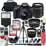 Canon T6 EOS Rebel DSLR Camera with EF-S 18-55mm f/3.5-5.6 IS II Lens and Two (2) 16GB SDHC Memory Cards Plus Triple Battery Tripod Cleaning Kit Accessory Bundle