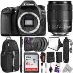 Canon EOS 80D DSLR Camera with EF-S 18-135mm f/3.5-5.6 IS USM Lens w/Advanced Photo and Travel Bundle