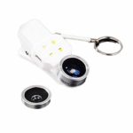 Kongqiabona Ultra Wide Angle Upgrade Len Light Portable Universal Selfie Ring Lamp Macro Fish Eye Fill Light Four in One HD Mobile Lens