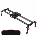 Zecti 23.6″ / 60cm Camera Slider, Adjustable Carbon Fiber Camera Dolly Track Slider Video Stabilizer Rail(Max Load: 8kg/18lbs) with 4 Bearings for Camera DSLR Video Movie Photography Camcorder Stabili