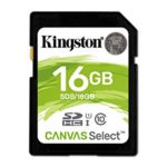 Kingston Canvas Select 16GB SDHC Class 10 SD Memory Card UHS-I 80MB/s R Flash Memory Card (SDS/16GB)