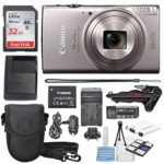 Canon PowerShot ELPH 360 HS(Silver)with 12x Optical Zoom & Built-In Wi-Fi with Deluxe Starter Kit 32GB SDHC +Flexible Tripod + AC/DC Turbo Travel Charger + Extra battery + Protective Camera Case