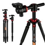 K&F Concept TM2534T DSLR Camera Tripod 66 Inch Portable Magnesium Aluminium Monopod 4 Section Professional Tripods With 360 Degree Ball Head Quick Release Plate for Canon Nikon Sony DSLR Cameras DV