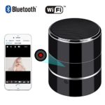 Bluetooth Music Player – HD 1080P WIFI Hidden Camera – Wireless Stereo Speaker Spy Cam – Mini Nanny Cameras – Motion Detection Alarm – Up to 128G – Support Left/Right Rotate 180°