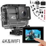 Bfull Action Camera, 4K 16MP Touchscreen Soprts Camera WIFI 170°Wide Angle Len with SONY Sensor Full HD Waterproof 30m Underwater DV Camcorder with 2 Rechargeable Batteries and Mounting Accessory Kits