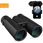 APEMAN 10X50 HD Binoculars for Adults with Low Light Night Vision,Compact Binoculars for Bird Watching, Hunting, Sports Events,Travelling, Adventure and Concerts,FMC Lens with Smart Phone Adapter