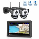 CasaCam VS1002 Wireless Security Camera System with HD Spotlight Cameras and 7″ Touchscreen Monitor (2-cam kit)