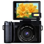 Digital Camera 24.0 MP Vlogging Camera Full HD 1080P 3.0 Inch Camera with Flip Screen Retractable Flashlight