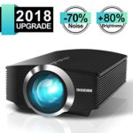 Video Projector, GooDee Mini Projector 2018 (Upgraded Version) +80% lumens LED Portable Projector with HDMI, Movie Projector with 130″ Compatible with Fire TV Stick, VGA, USB for Home Theater Movie