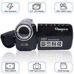 Digital Video Camcorder, Heegomn FHD 1080P 1920×1080 Video Camera 2.0″ LCD 12MP Digital Video Recorder with 270 Degree Rotation Screen, Black