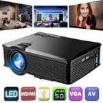 Video Projector 1080P HD, Weton 1500 Lumens LCD Portable Mini Movie Projector Multimedia Home Theater Projector for iOS/Andriod Smartphones Support HDMI AV VGA USB SD for Home Cinema TV Laptop