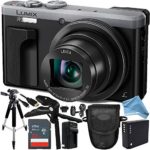 Panasonic Lumix DMC-ZS60 Digital Camera (Silver) 16GB Bundle 10PC Accessory Kit Includes SanDisk 16GB Extreme SDHC Memory Card + Replacement DMW-BLG10 Battery + AC/DC Rapid Charger + DIGITALANDMORE
