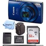 Canon PowerShot ELPH 190 Digital Camera COMPLETE BUNDLE w/10x Optical Zoom and Image Stabilization Wi-Fi & NFC Enabled + ELPH 190 Case + SD Card + USB Cable +32 GB MEMORY