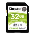 Kingston Canvas Select 32GB SDHC Class 10 SD Memory Card UHS-I 80MB/s R Flash Memory Card (SDS/32GB)