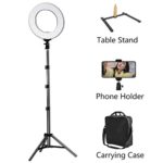 LED Ring Light – 14inch 3200K/5600K Bicolor Dimmable Lighting Kit with 70 inch Light Stand & Table Top Stand, Superbright & Durable, Adjustable Angle and Easy Assembly for Studio Video Selfie YouTube