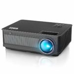 Projector, WiMiUS P18 3800 Lumens LED Projector Support 1080P 200″ Display 50,000H LED Works with Compatible with Amazon Fire TV Stick Laptop iPhone Android Phone Xbox Via HDMI USB VGA AV Black
