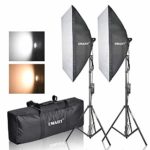 Emart Photography Softbox Lighting Kit, Photo Equipment Studio Softbox 20″ x 27″, 45W Dimmable LED with Double Color Temperature for Portrait Video and Shooting