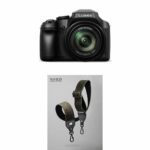 PANASONIC LUMIX FZ80 4K 60X Zoom Camera, 18.1 Megapixels, F2.8-5.9, 4K 30p Video, Power O.I.S., WiFi – DC-FZ80K (USA BLACK) with Universal Camera Strap with Quick Release System