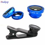 Mobile Phone Lenses – Fisheye Wide Angle Micro Lenses 3 in 1 Universal Mobile Phone Lens Camera for Samsung Galaxy S8 S7 S6 Edge Note 5 J7 J5 A7 A5 A3 – by SINAM – 1 PCs
