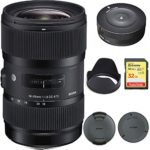 Sigma AF 18-35mm f/1.8 DC HSM Lens for Canon (210101) with Sigma USB Dock for Canon Lens and SanDisk Extreme 32GB SD Memory UHS-I Card w/ 90/60MB/s Read/Write