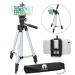 DIGIANT 50 Inch Aluminum Camera Phone Tripod+ Universal Tripod Smartphone Mount for Apple, iphone Samsung and Other Brands Smartphones+carrying bag