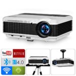 Wireless Bluetooth Video Projector HD 1080P Support,3900 Lumen LCD LED Multimedia Outdoor Movies Gaming Projector Home Theater Cinema with HDMI USB Audio VGA  Speakers for PC DVD TV Box iPhone Laptop